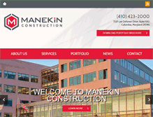 Tablet Screenshot of manekinconstruction.com